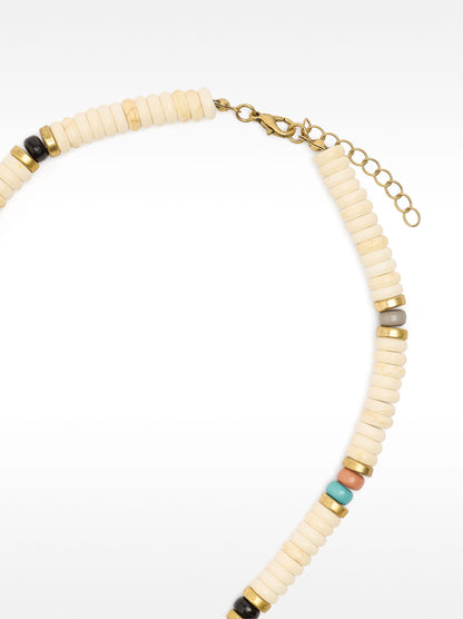 Short Necklace With Stones With Heart Pendant