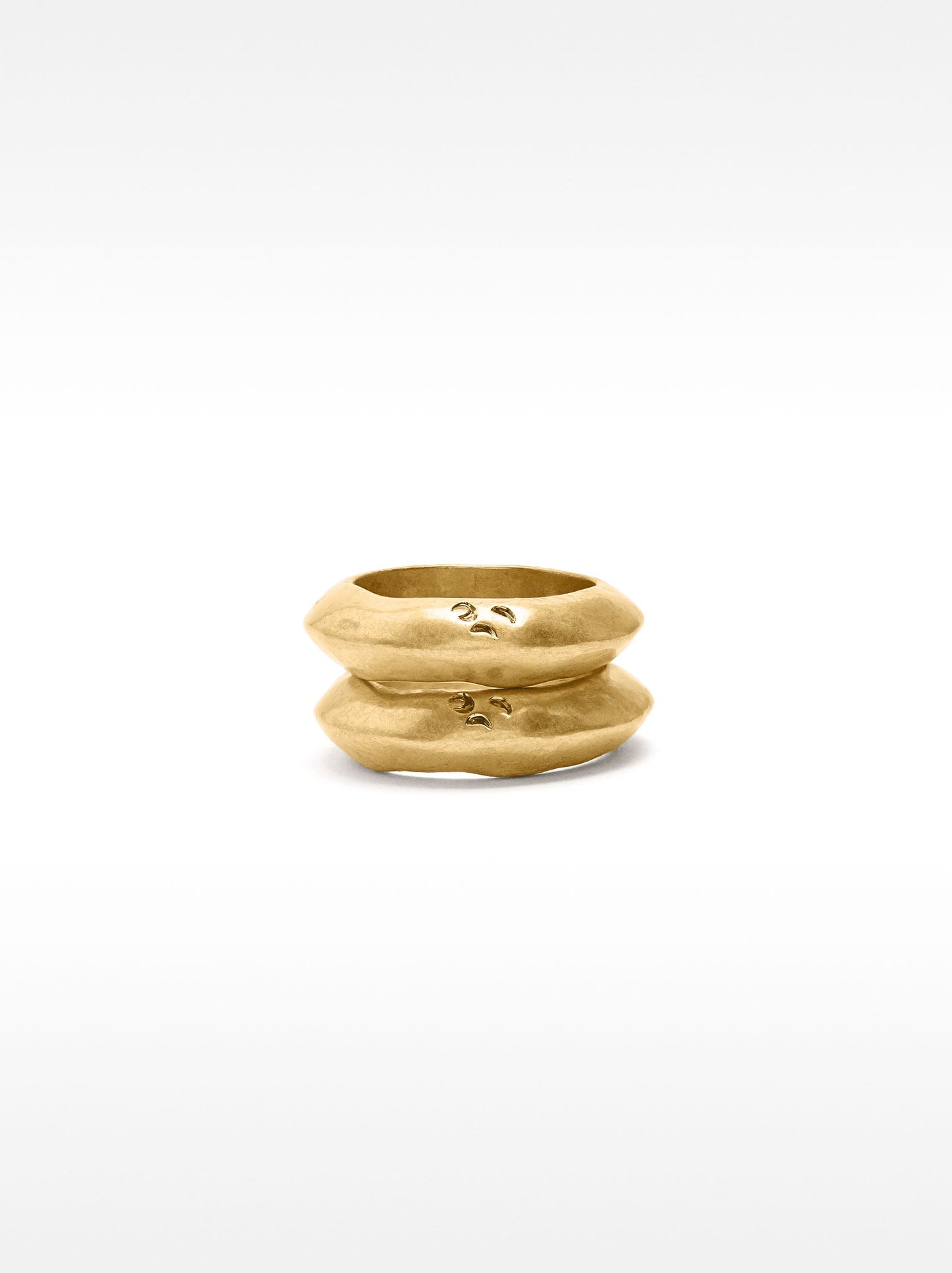 Set Of Rings With Embossed Detail