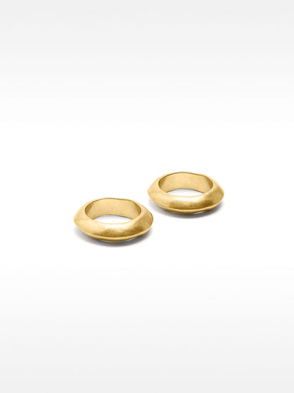 Set Of Rings With Embossed Detail
