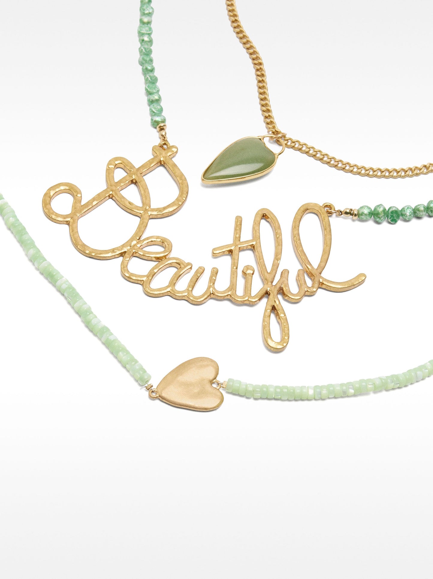 Set Of Necklaces With Beautiful Stones