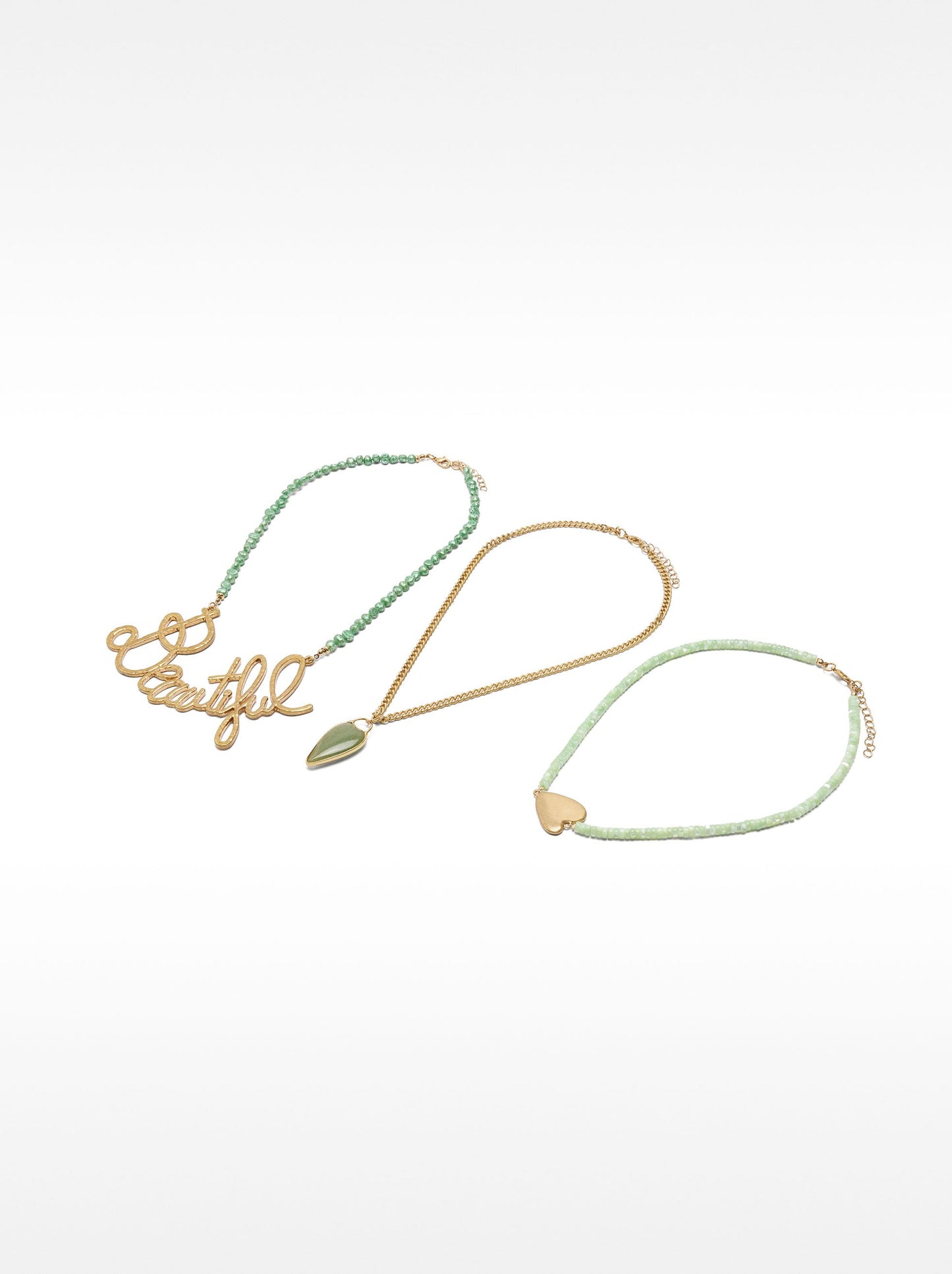 Set Of Necklaces With Beautiful Stones