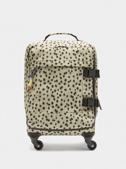 Travel Suitcase With Animal Printed Nylon