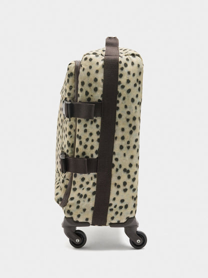Travel Suitcase With Animal Printed Nylon