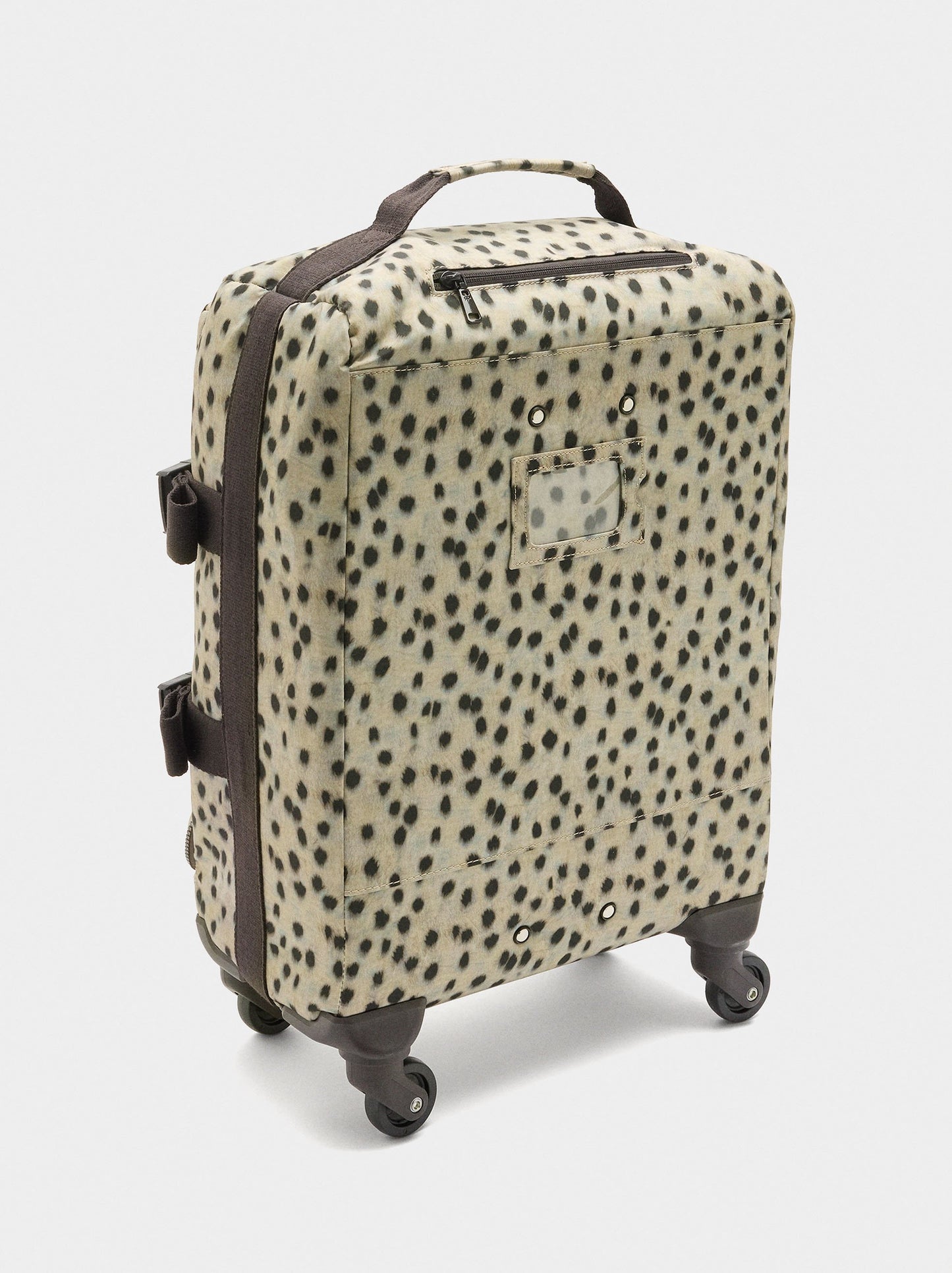 Travel Suitcase With Animal Printed Nylon