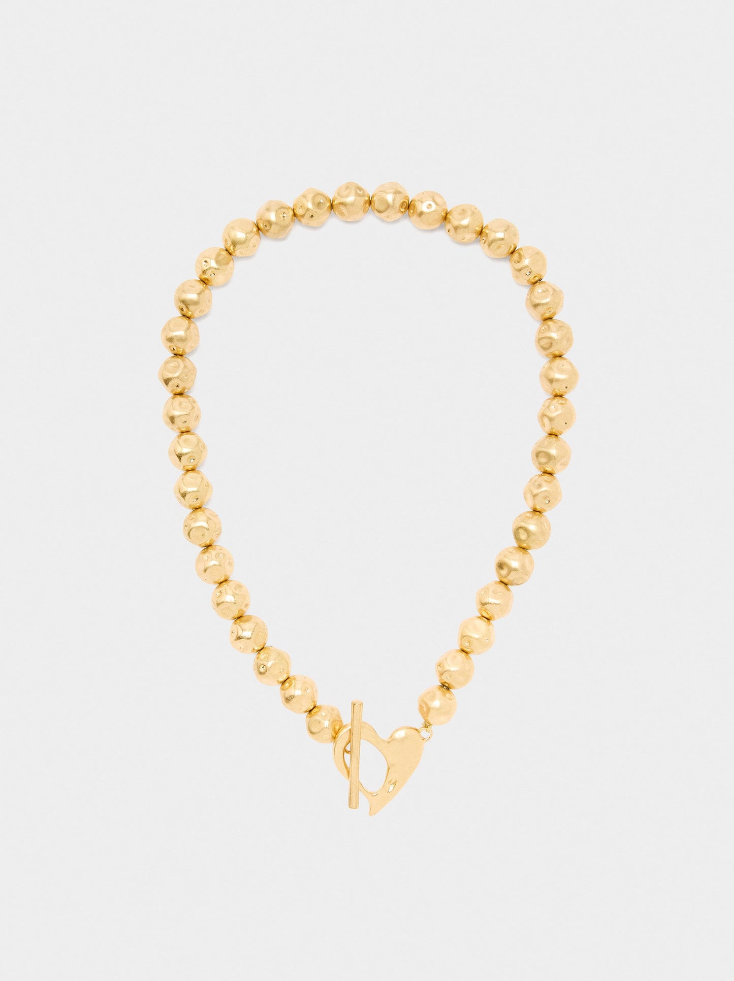 Short Necklace With Beads Stone Effect