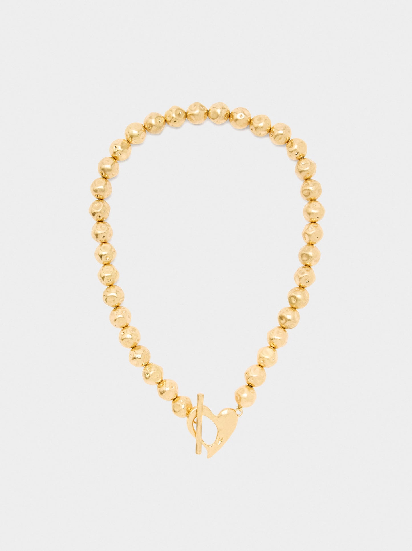 Short Necklace With Beads Stone Effect