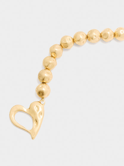 Short Necklace With Beads Stone Effect