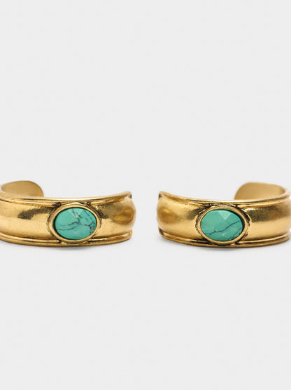 Hoop Earrings With Stone
