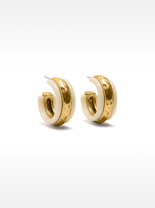 Open Hoop Earrings With Resin