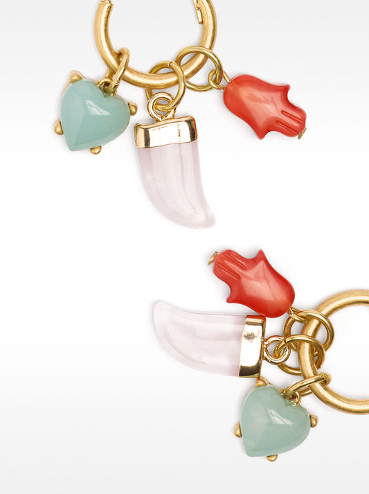 Hoop Earrings With Resin