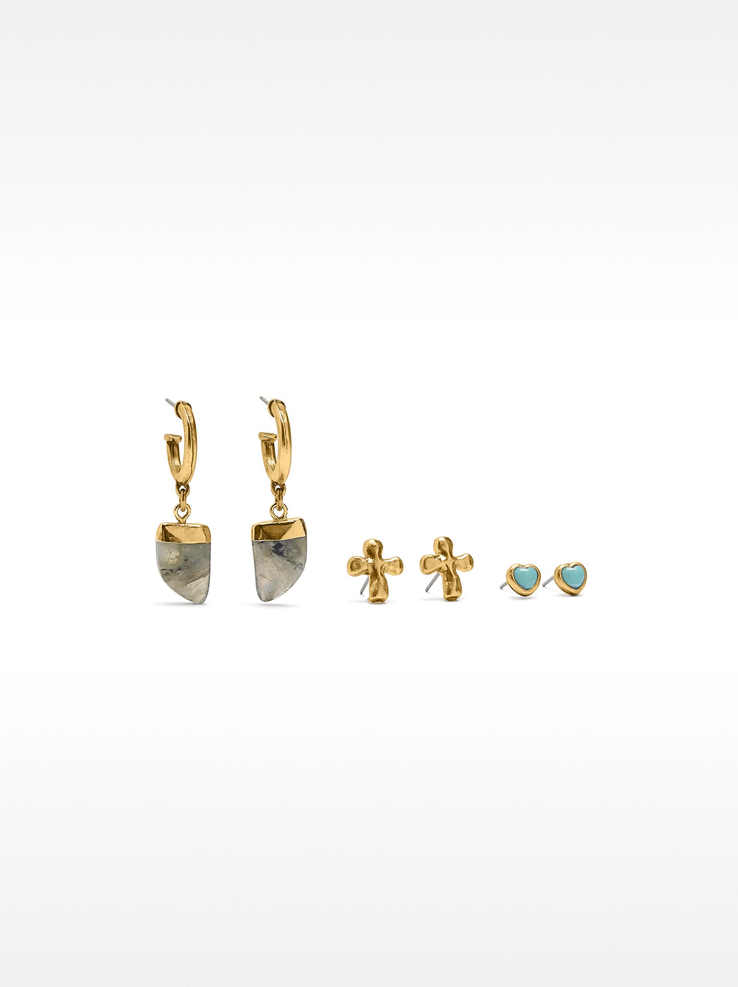 Set Of Earrings With Stones