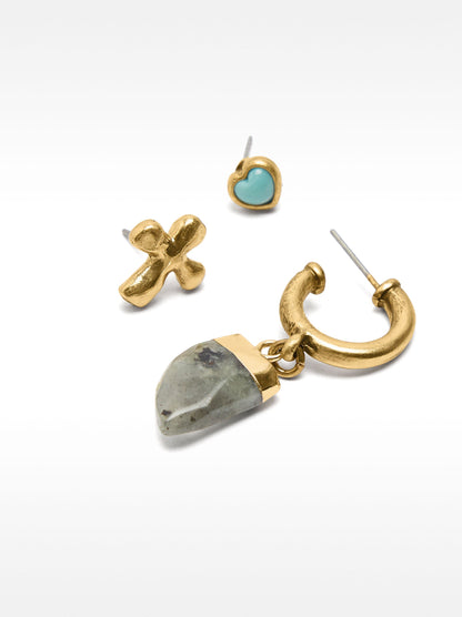 Set Of Earrings With Stones