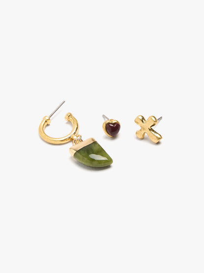 Set Of Earrings With Stones