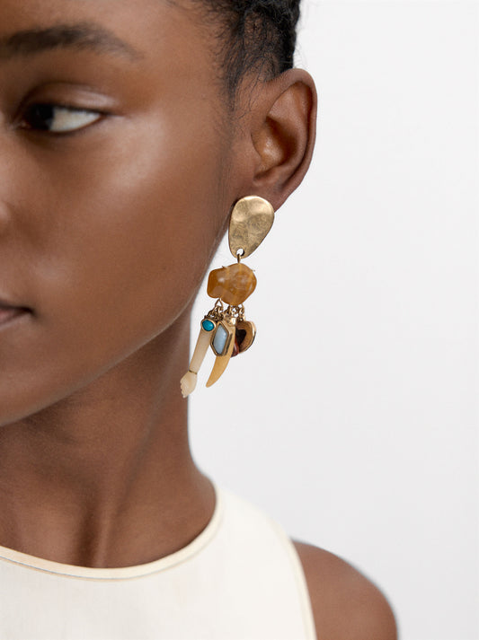 Long Earrings With Stones