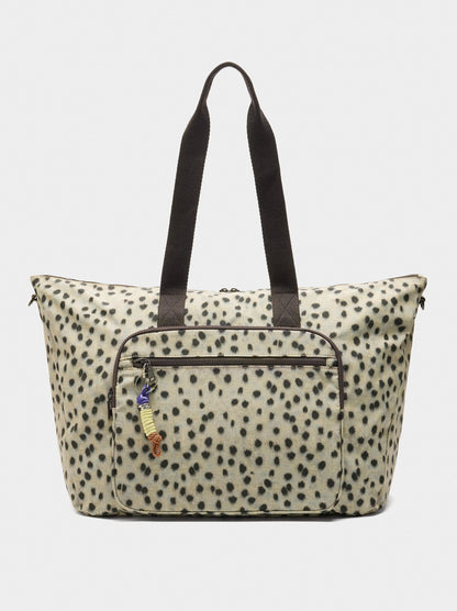 Animal-Print Nylon Weekend Bag