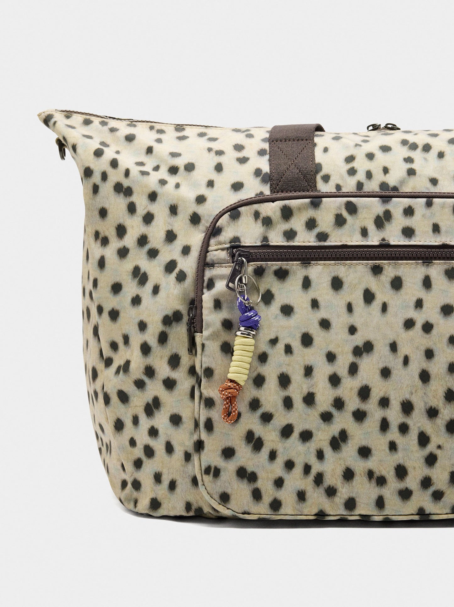 Animal-Print Nylon Weekend Bag