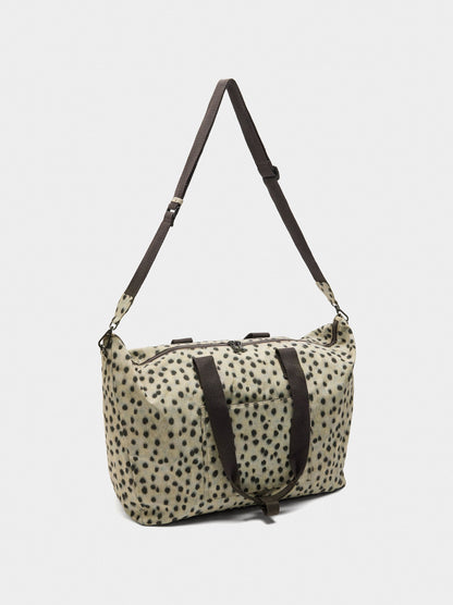 Animal-Print Nylon Weekend Bag