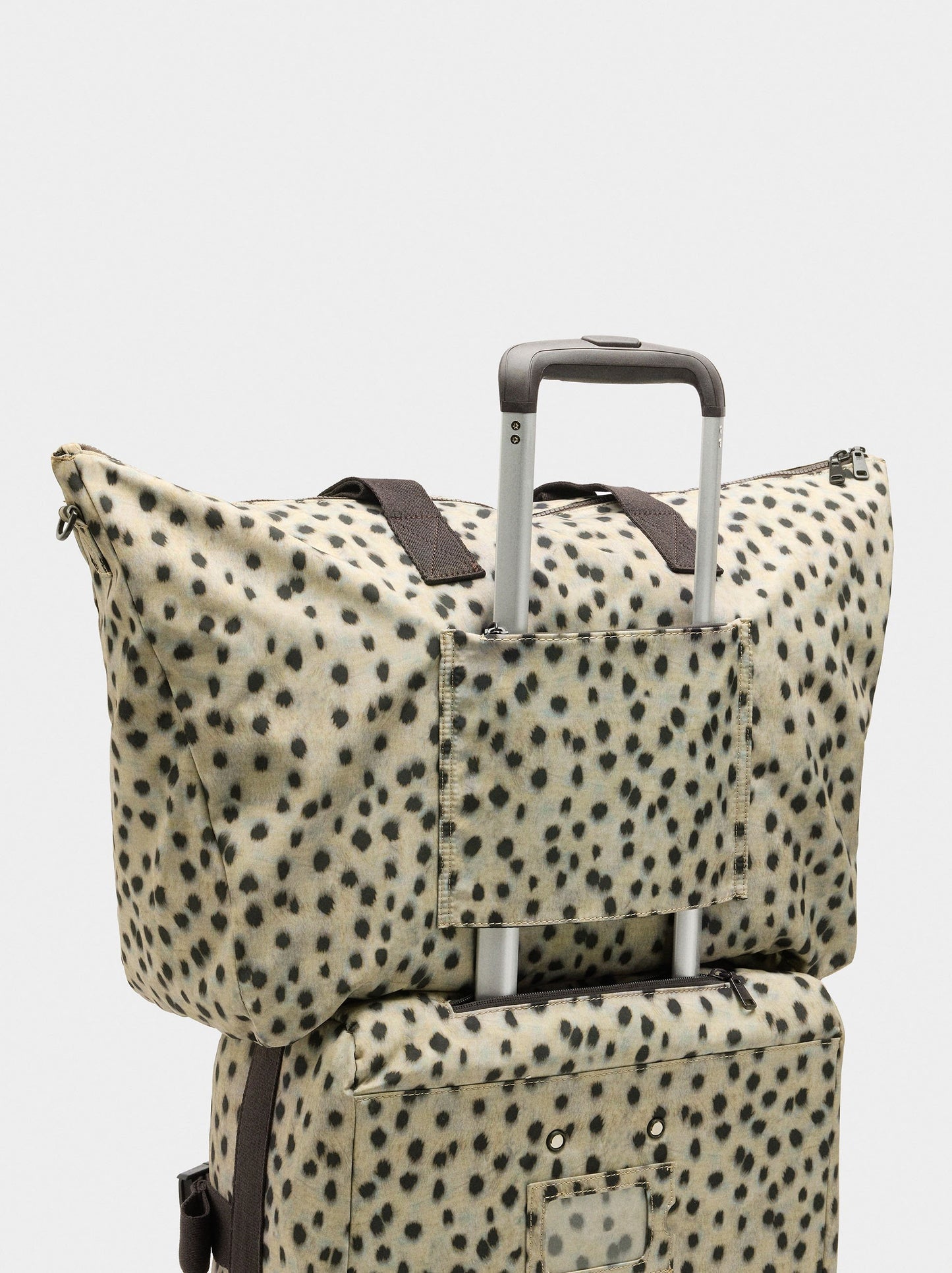 Animal-Print Nylon Weekend Bag