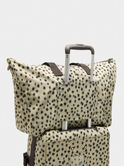 Animal-Print Nylon Weekend Bag