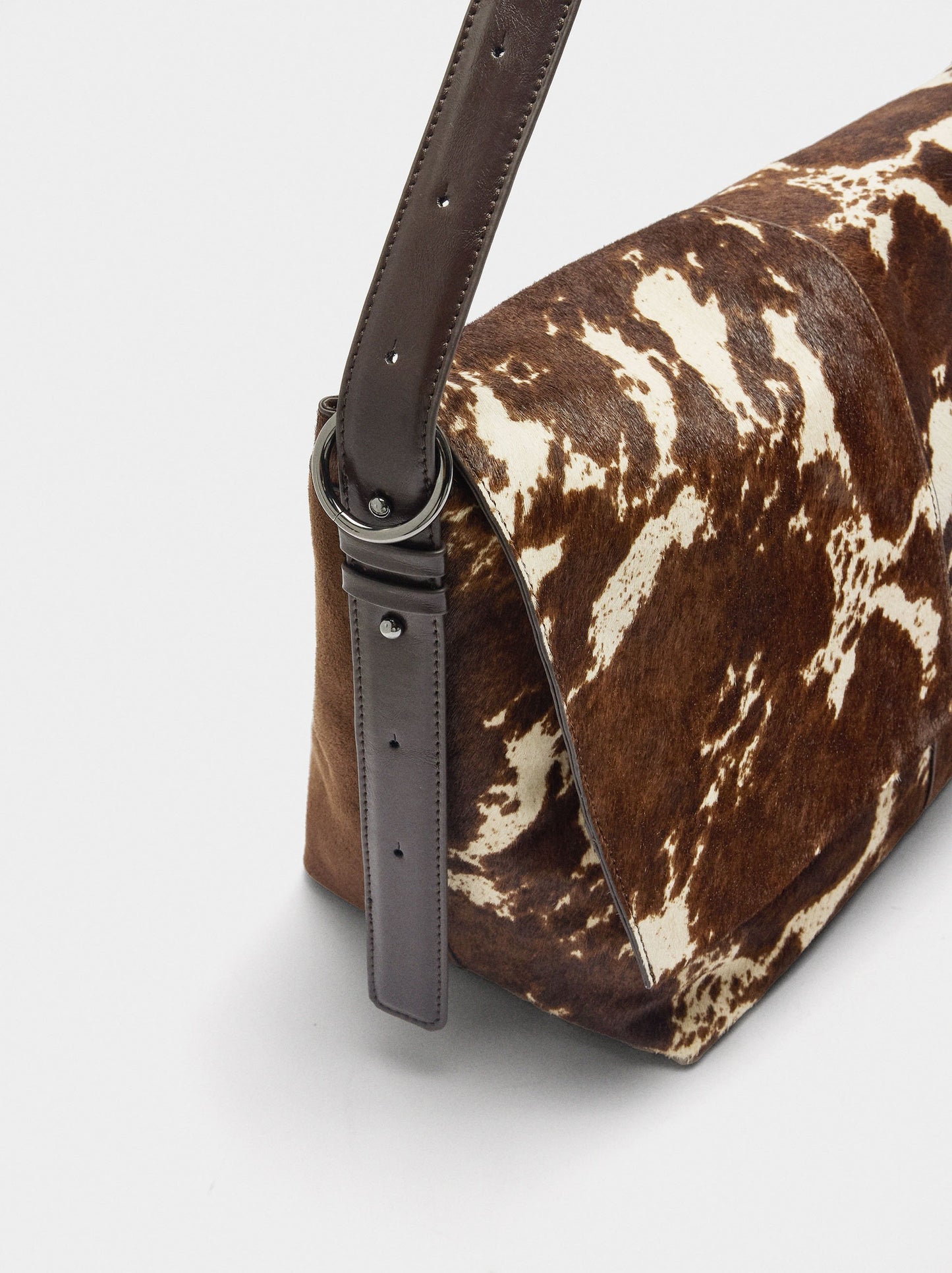 Shoulder Bag In Leather With Fur