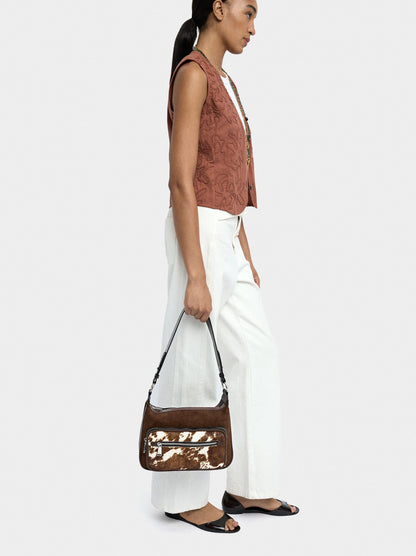 Crossbody Bag With Leather Details
