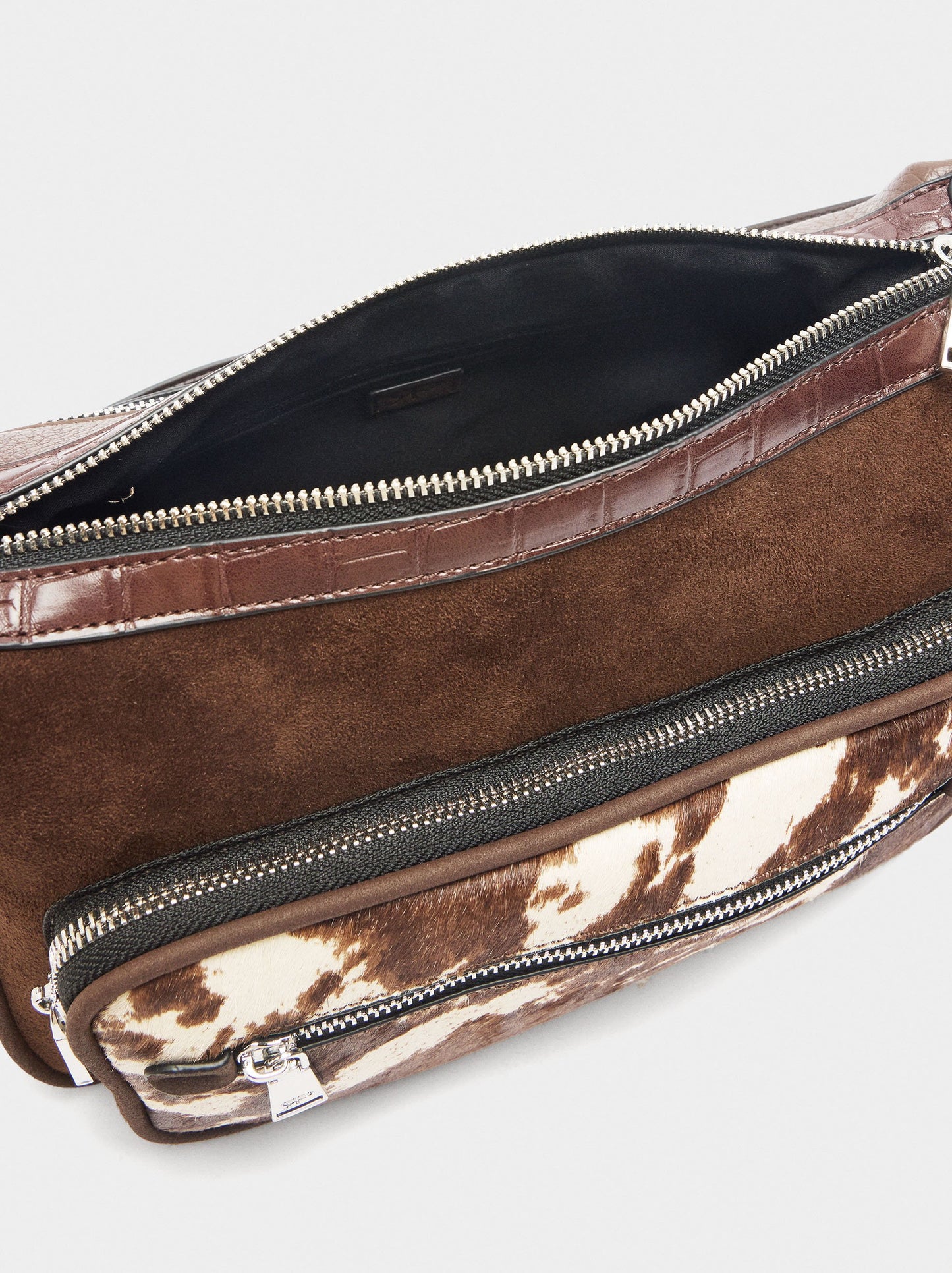 Crossbody Bag With Leather Details