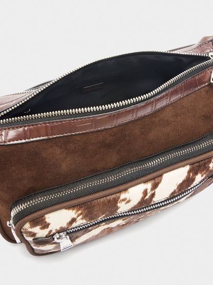 Crossbody Bag With Leather Details