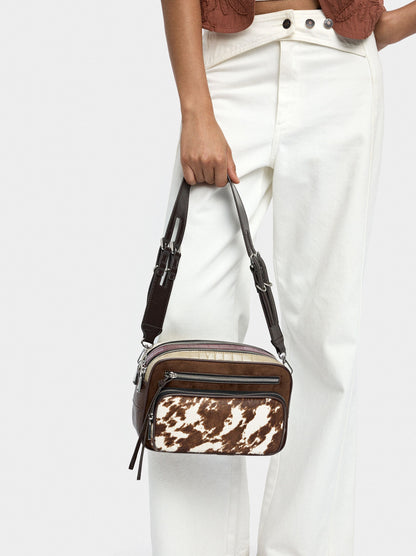 Crossbody Bag With Leather Details