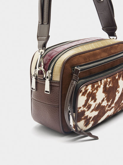 Crossbody Bag With Leather Details