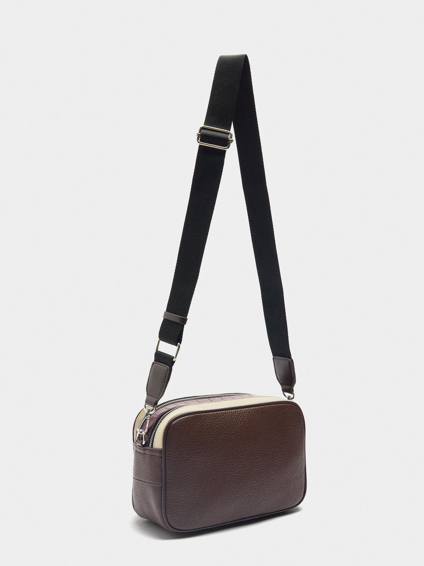 Crossbody Bag With Leather Details
