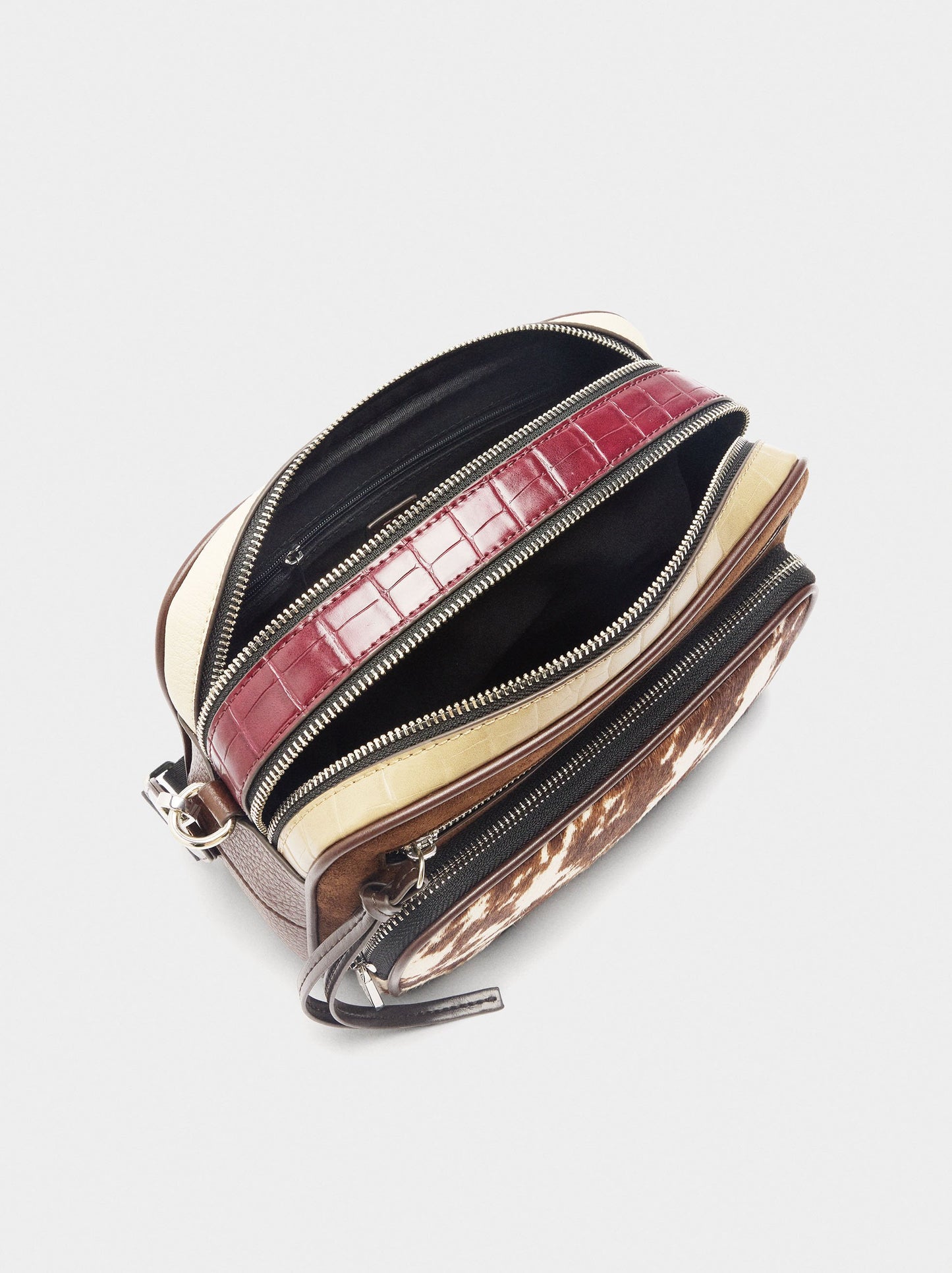 Crossbody Bag With Leather Details