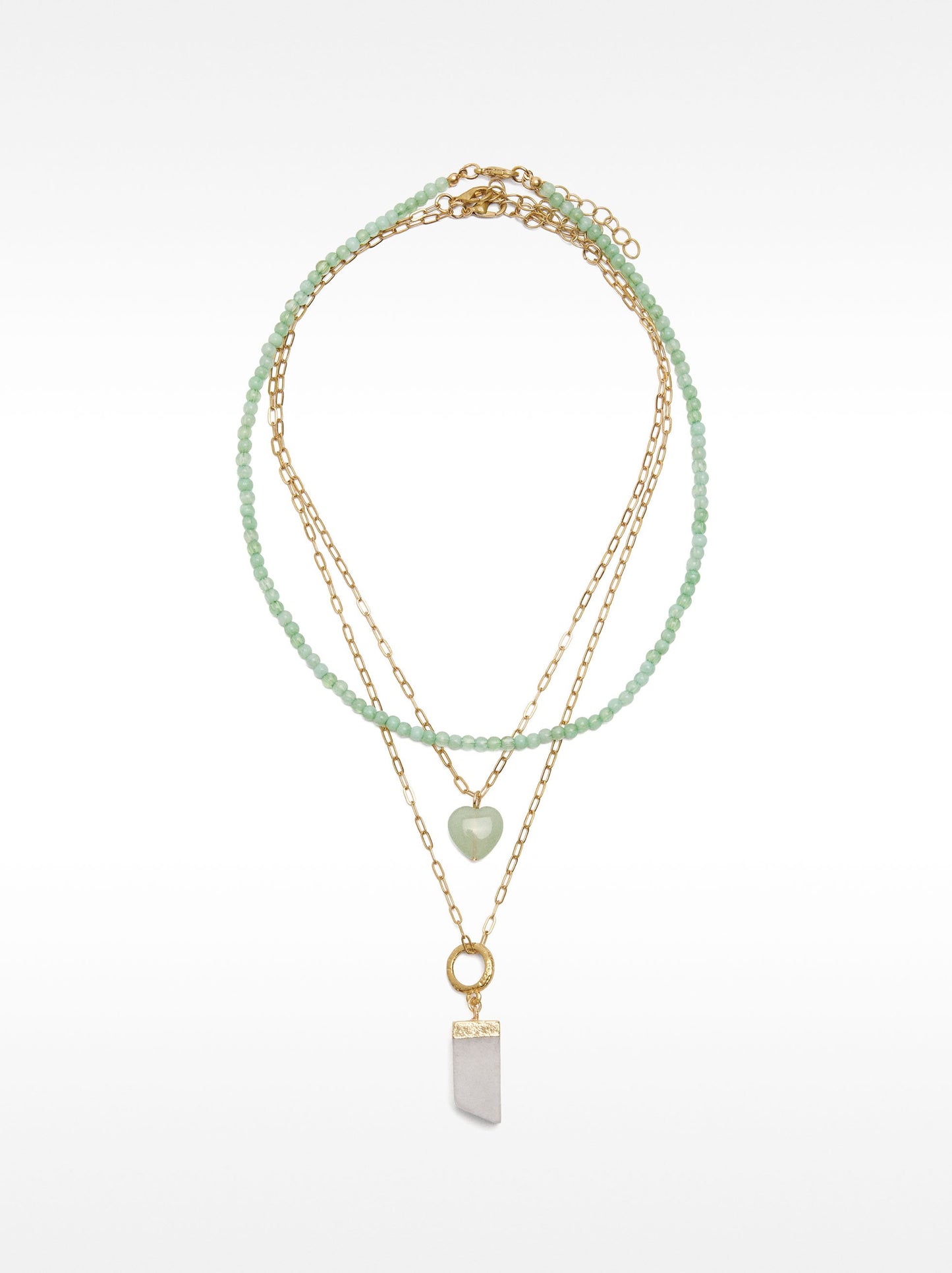 Set Of Necklaces With Stones