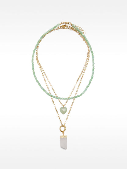 Set Of Necklaces With Stones