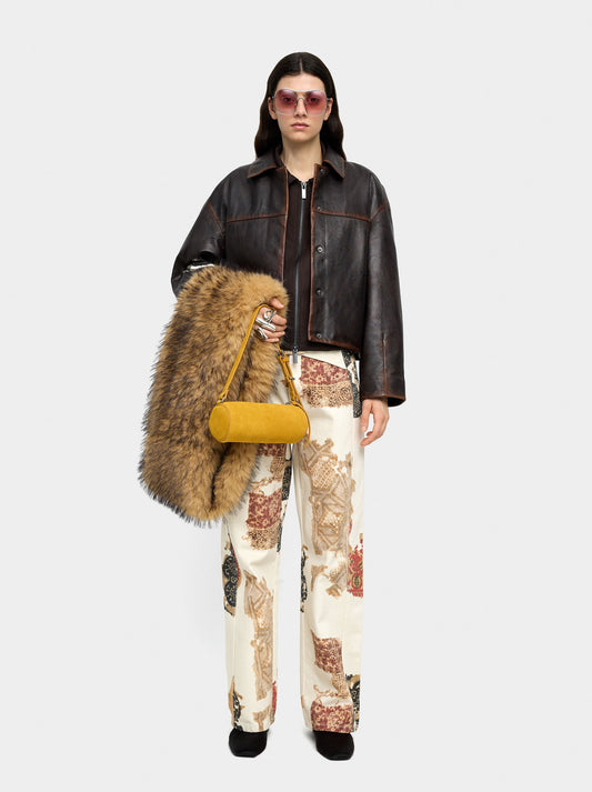 Printed Denim Trousers 100% Cotton