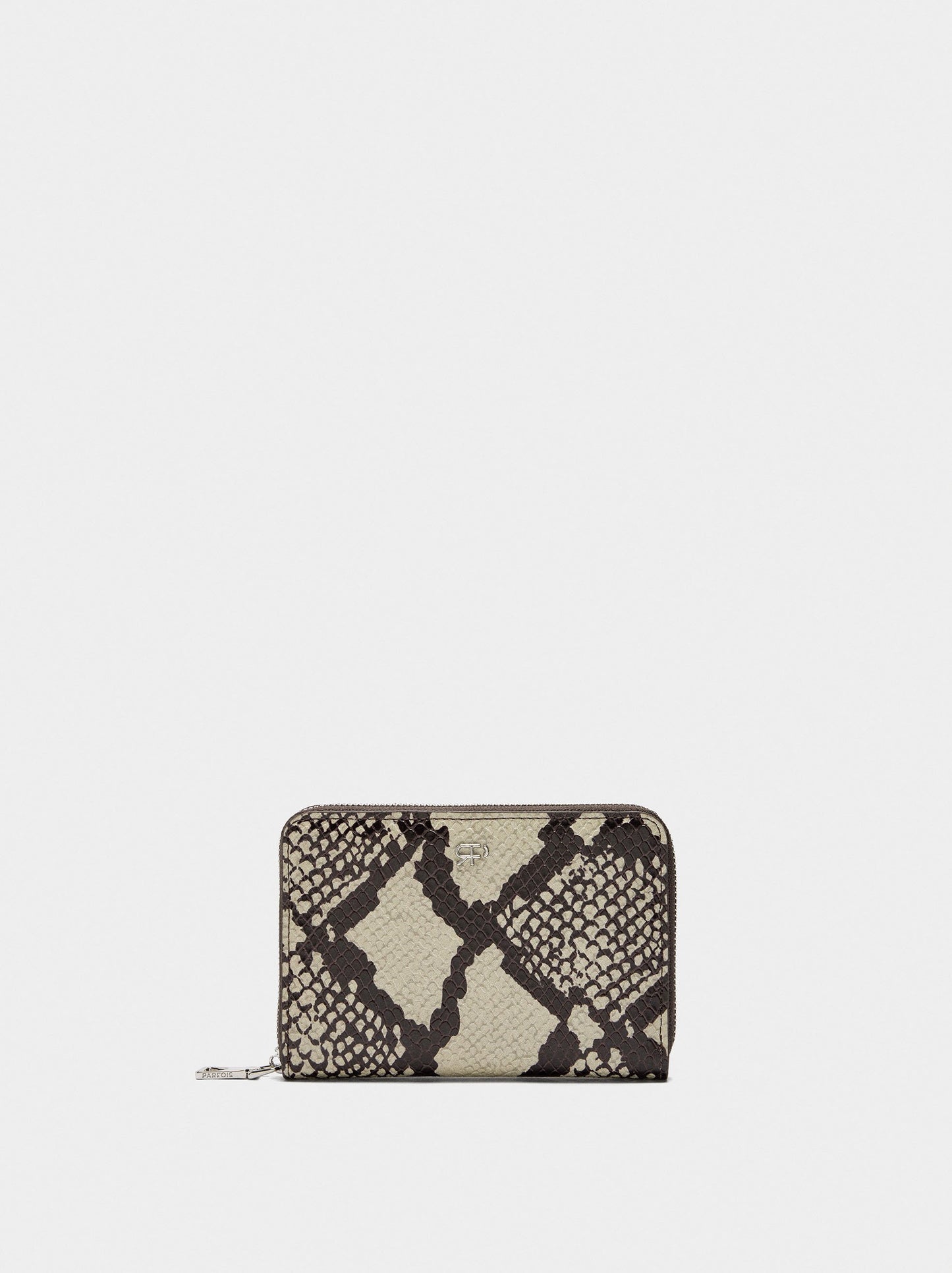 Animal Printed Wallet With Zipper Closure S