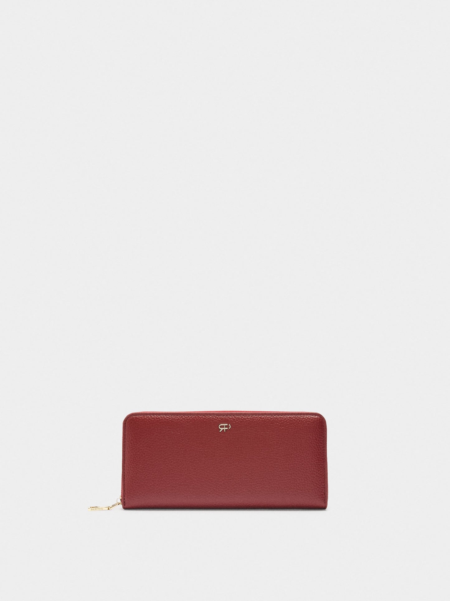 Wallet With Texture And Zipper Closure L