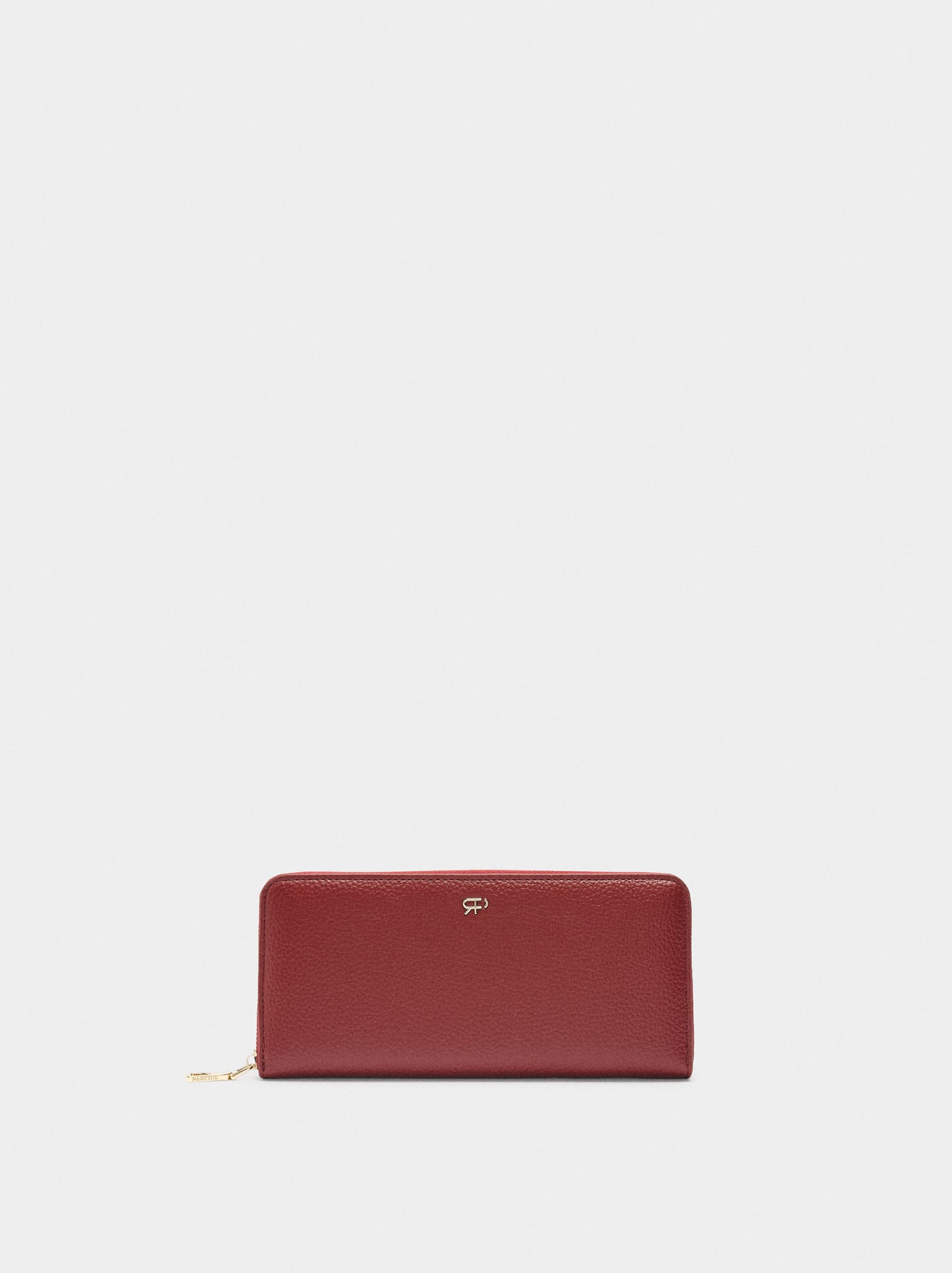 Wallet With Texture And Zipper Closure L