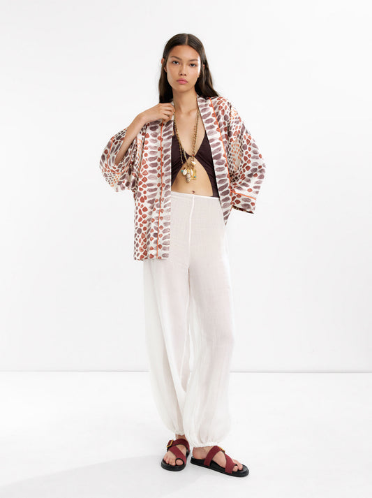 Kimono Printed With Texture