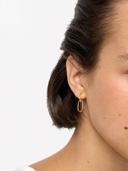 Open Golden Hoop Earrings