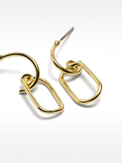 Open Golden Hoop Earrings