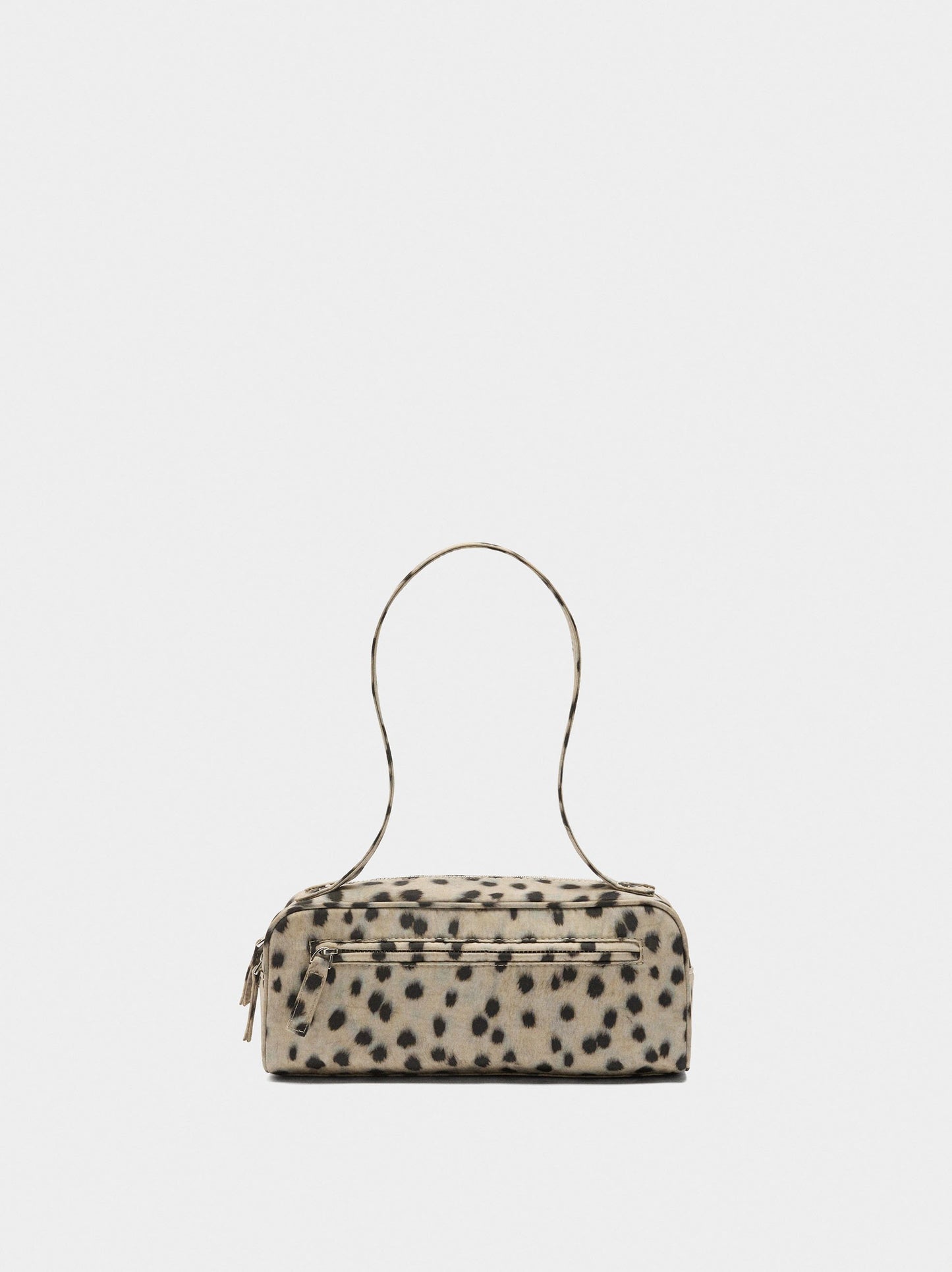 Shoulder Bag In Printed Nylon With Animal Print