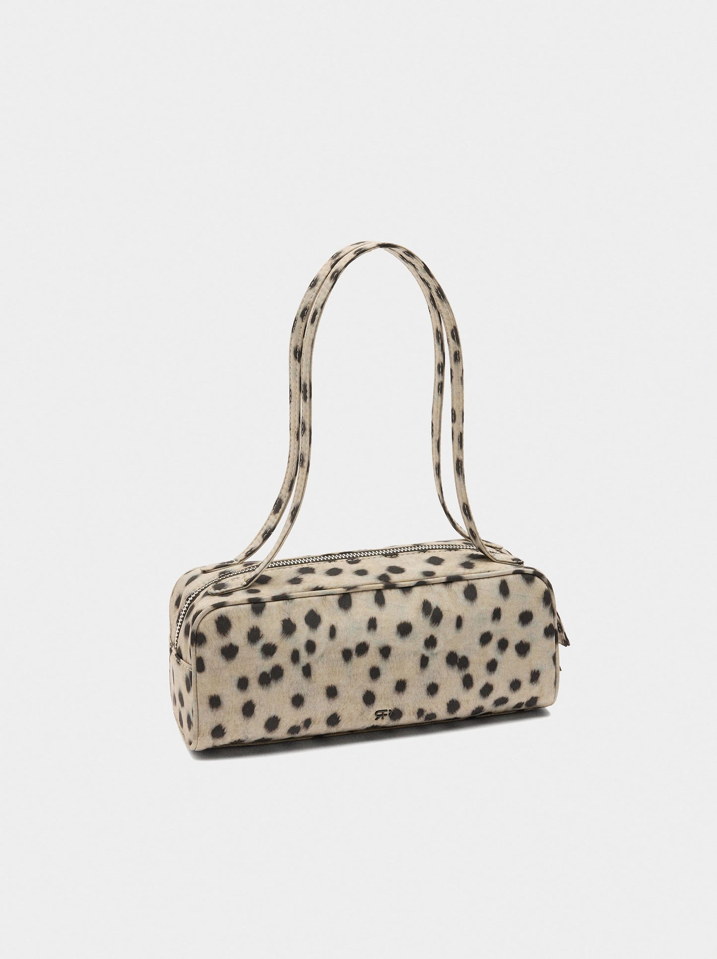 Shoulder Bag In Printed Nylon With Animal Print