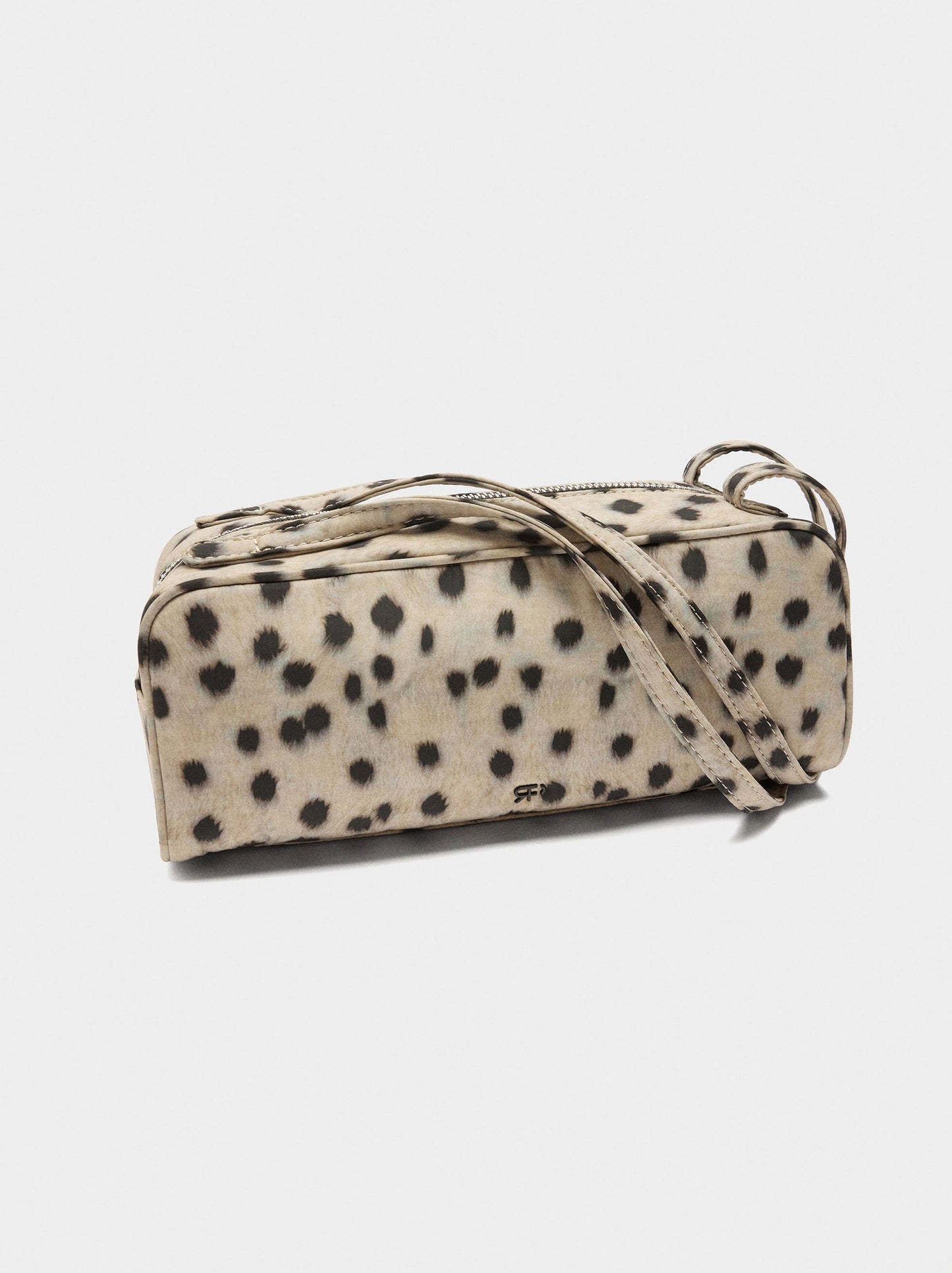 Shoulder Bag In Printed Nylon With Animal Print