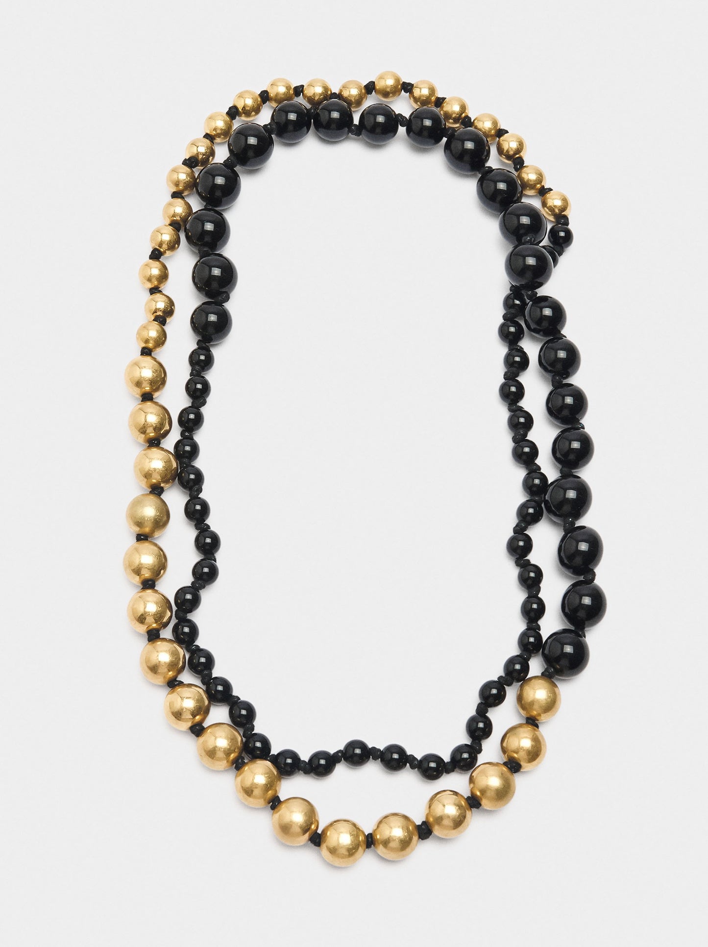 Bicolor Necklace With Two Turns