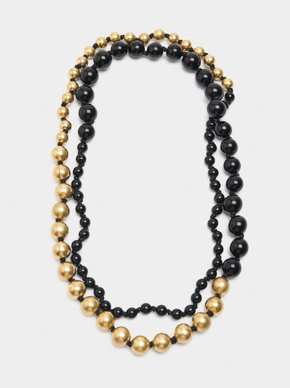 Bicolor Necklace With Two Turns