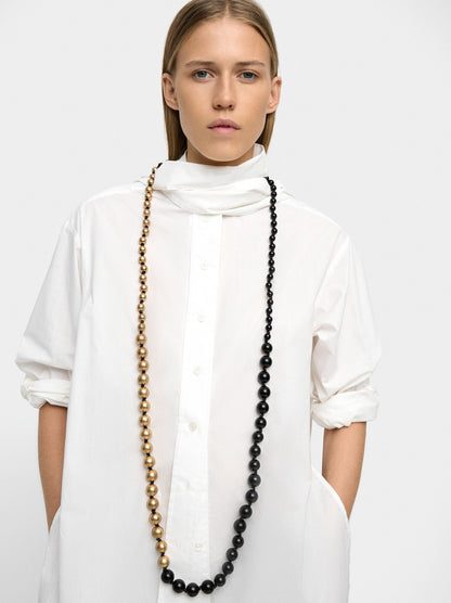 Bicolor Necklace With Two Turns