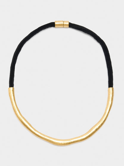 Bicolor Necklace With Rigid Half