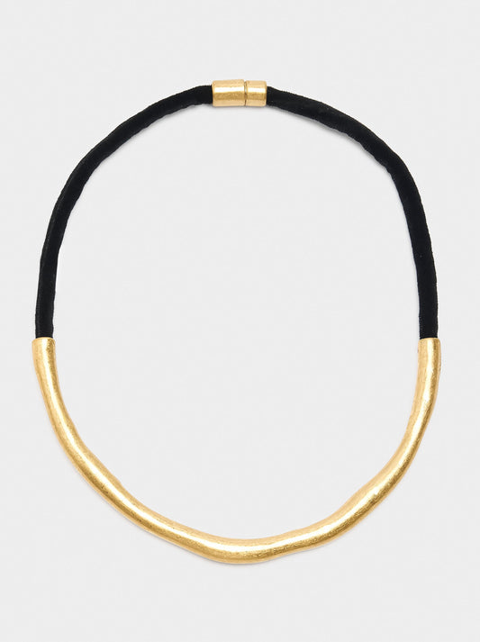 Bicolor Necklace With Rigid Half