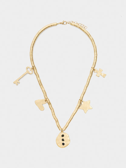 Gold Necklace With Pendants