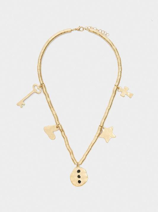 Gold Necklace With Pendants